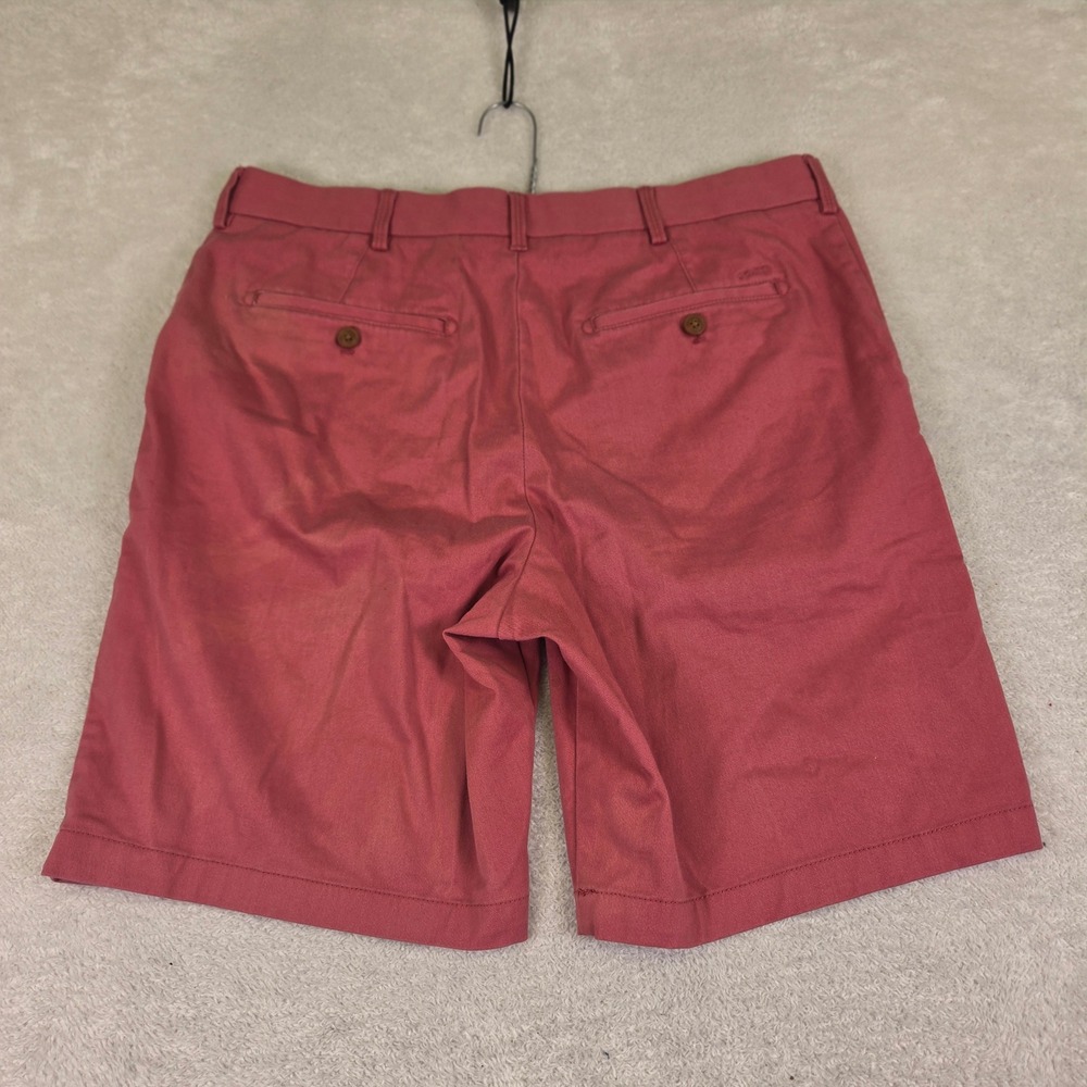 IZOD Mens Salmon Pink Chino Shorts Size 34 Flat Front Cotton Twill 4773 - Picture 6 of 7